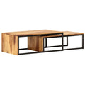 2 pcs Solid Sheesham Wood Nesting Tables T68861