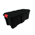 Stackable 17 Gallon Black Plastic Footlocker O7684