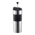 Vacuum Insulated Stainless Steel Portable Coffee Maker and Tea Press, 15oz, Black J750929