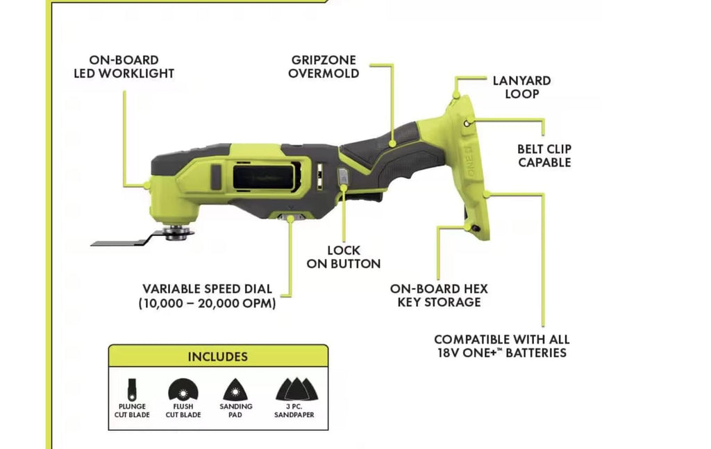 18V Cordless Combo Kit Multi-Tool 3/8" Drill Driver F66084