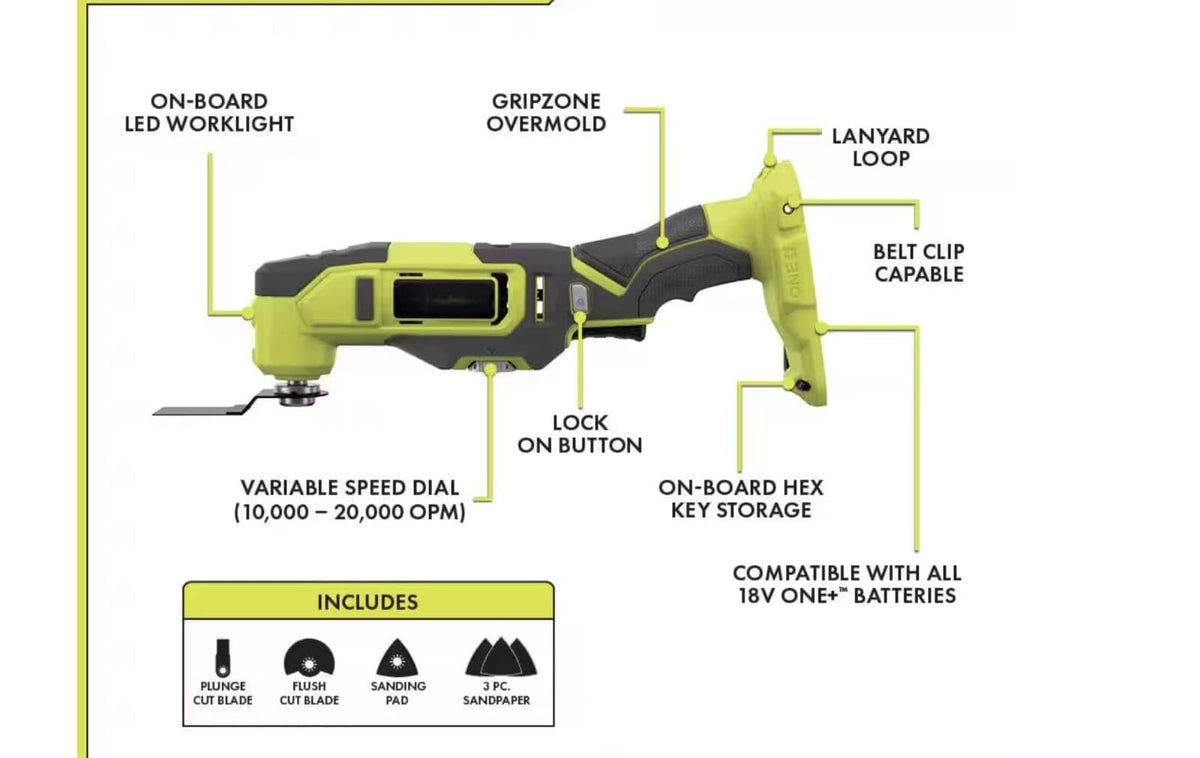 18V Cordless Combo Kit Multi-Tool 3/8" Drill Driver F66084