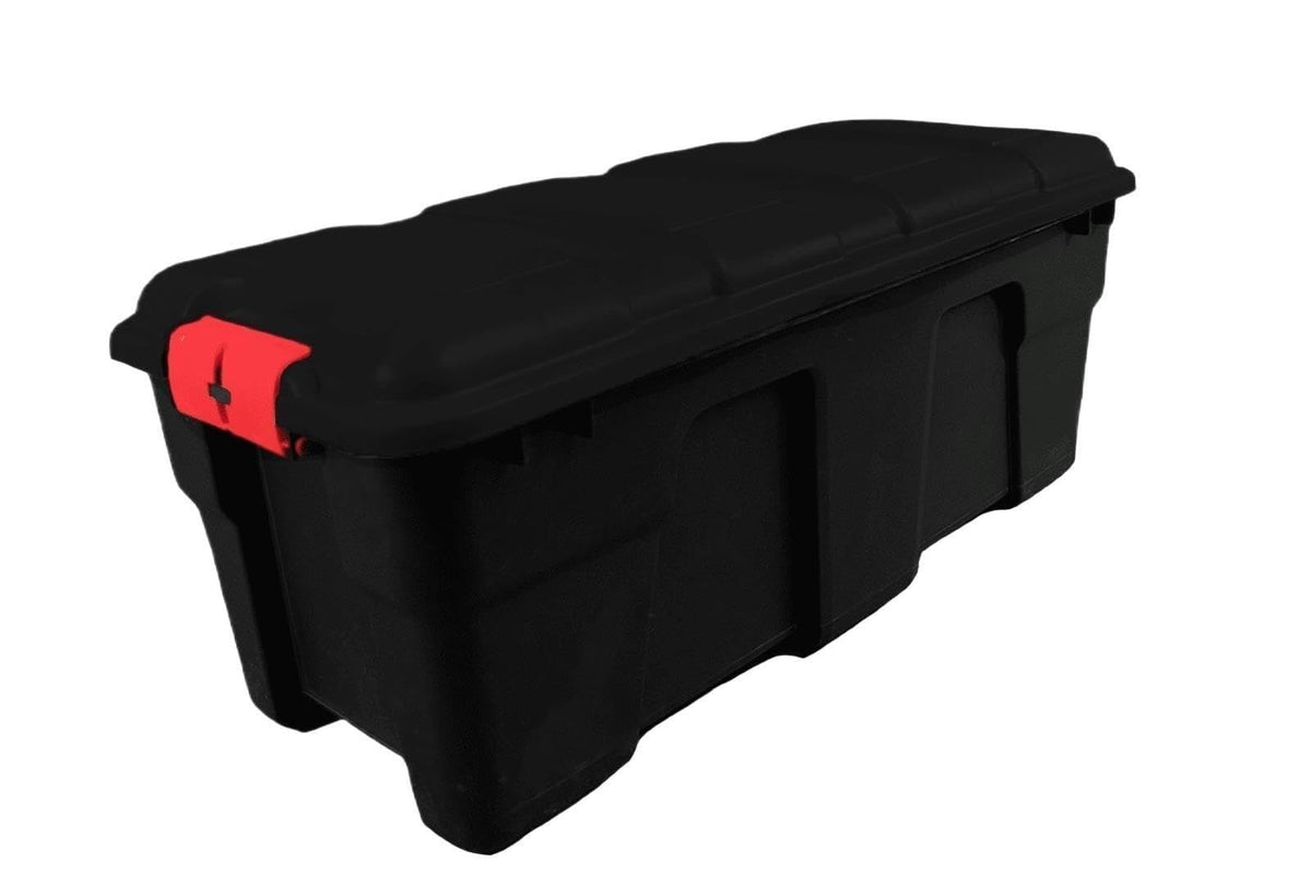 Black 17 Gallon Plastic Storage Footlocker L638516