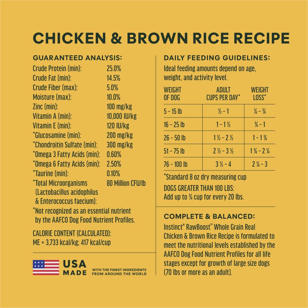Chicken & Brown Rice Dry Dog Food 20 lb L9838