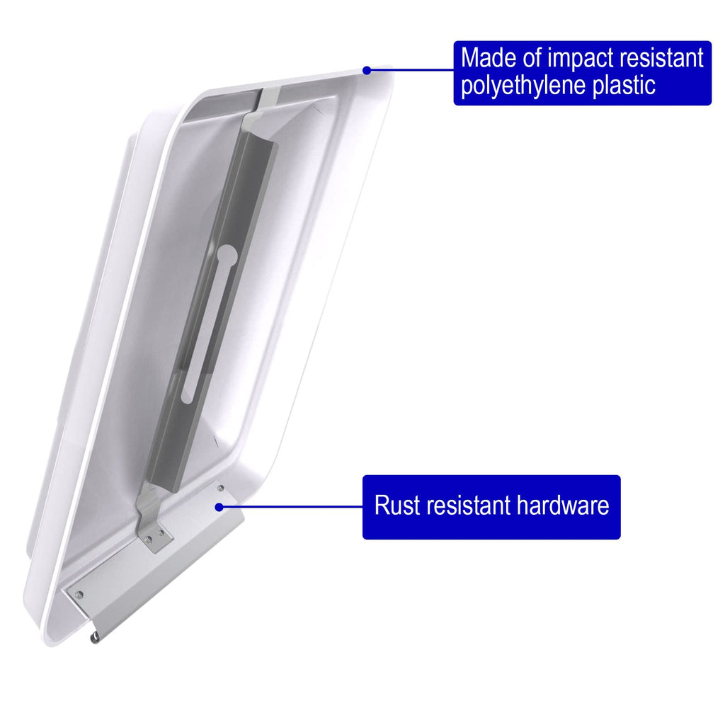 3 Packs 14" White RV Roof Vent Cover Replacement with 6" Fan Blade and 12 Volt Motor A825