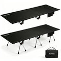 Height Adjustable Black Camping Cot W1752