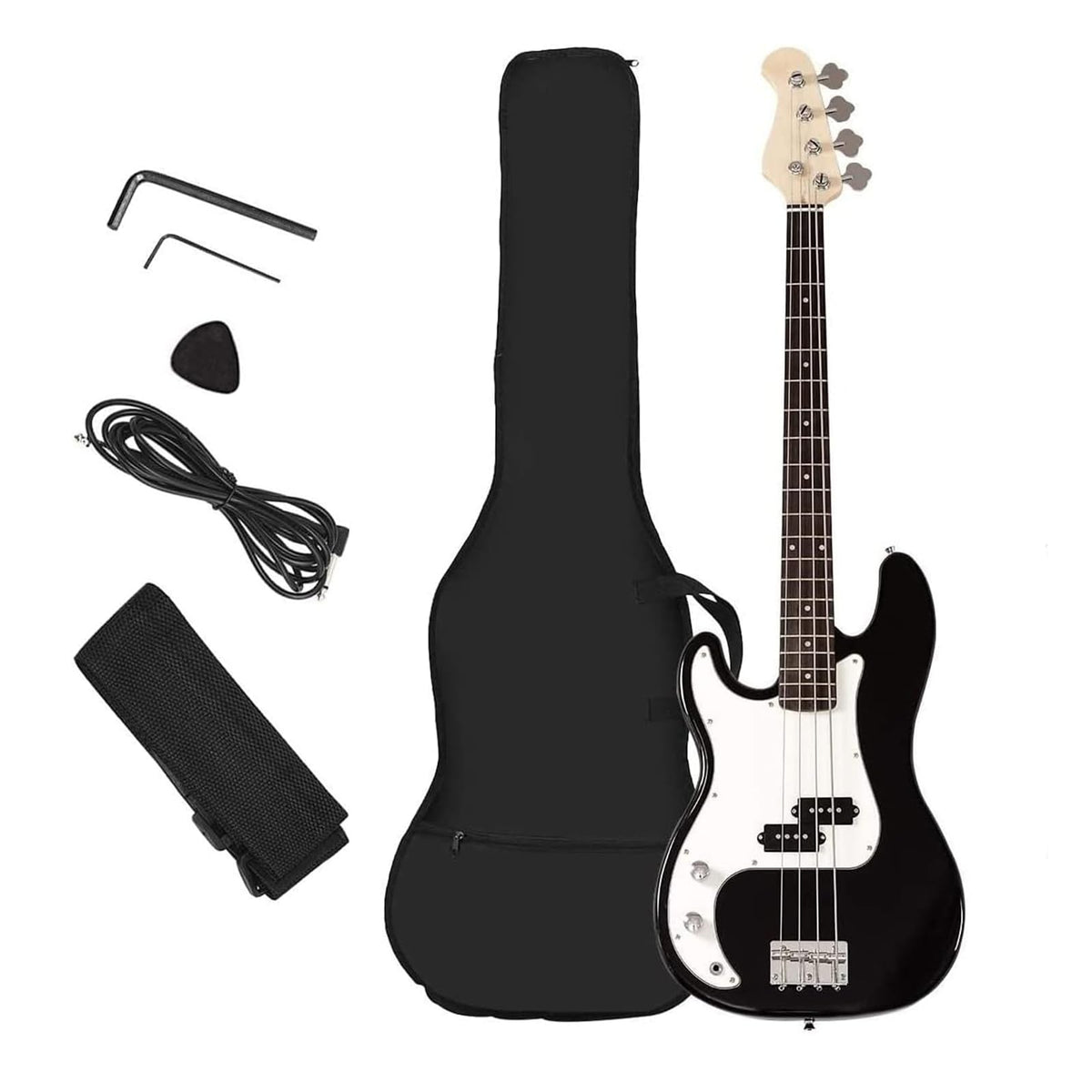 Full Size 4 String Electric Bass Guitar with Bag P341