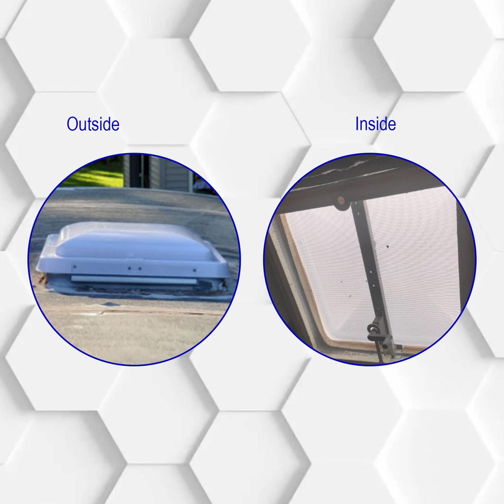 3 Packs 14" White RV Roof Vent Cover Replacement with 6" Fan Blade and 12 Volt Motor A825