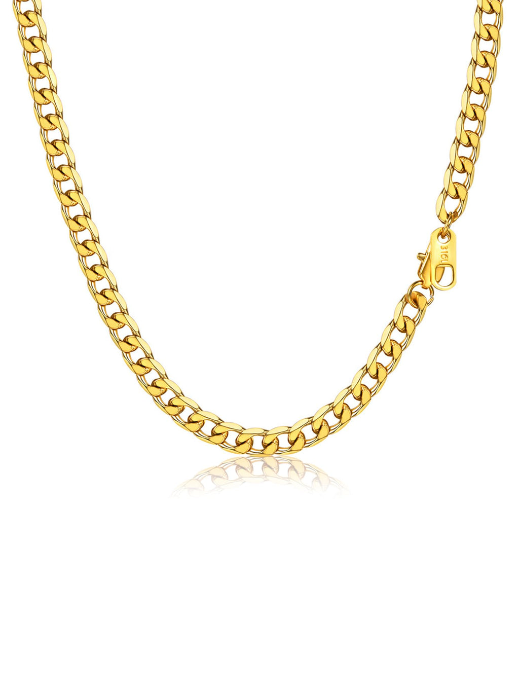 316L Stainless Steel Cuban Link Chain Necklaces H240409