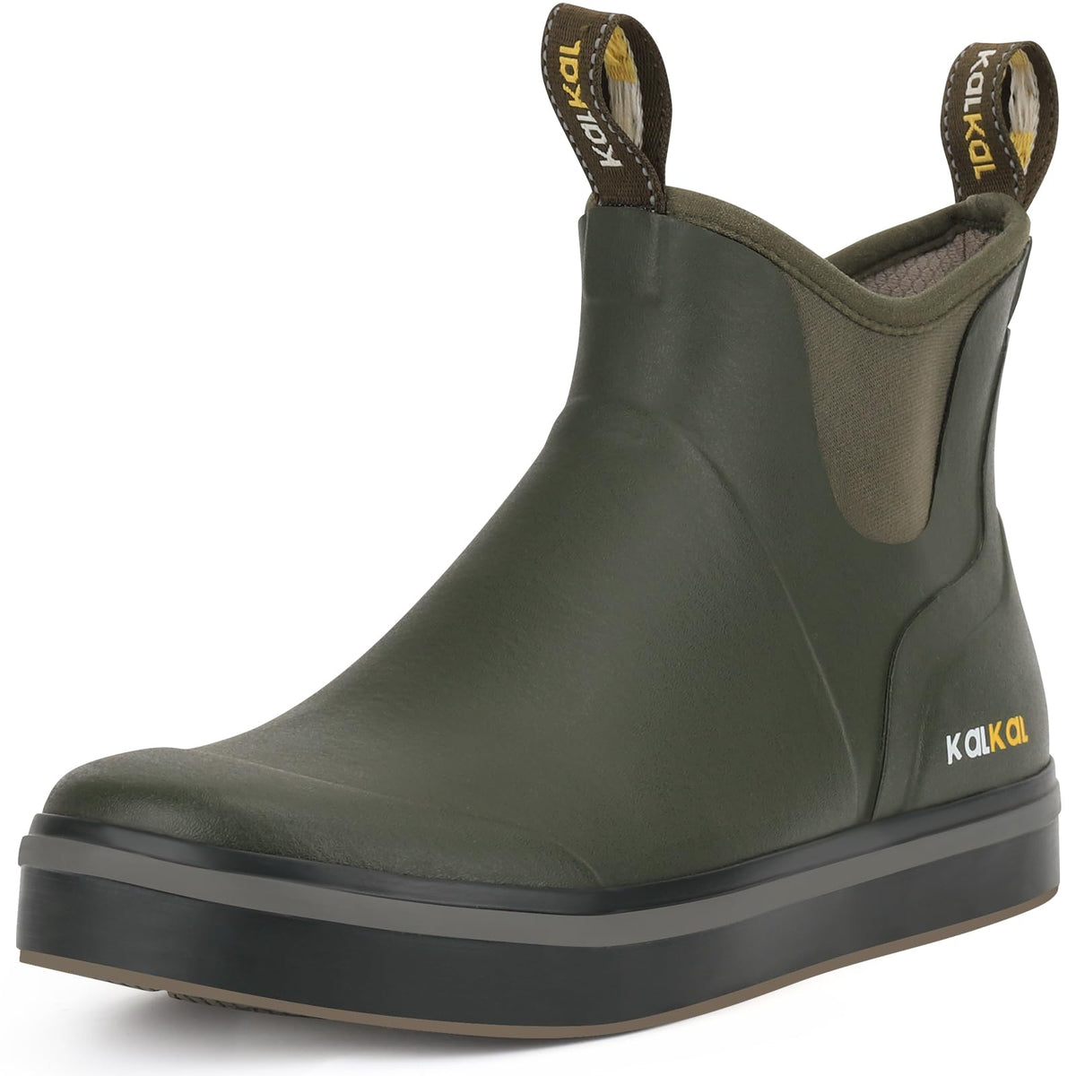 Waterproof Rubber Ankle Deck Boots with Memory Foam E733614