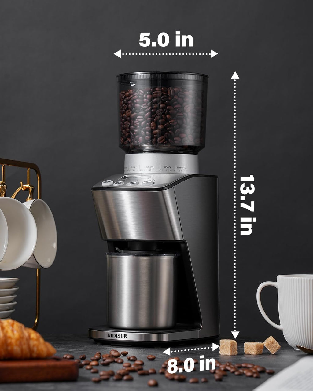 Electric Conical Burr Coffee Grinder with 51 Grind Settings L54837