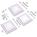 3 Packs 14" White RV Roof Vent Cover Replacement with 6" Fan Blade and 12 Volt Motor A825