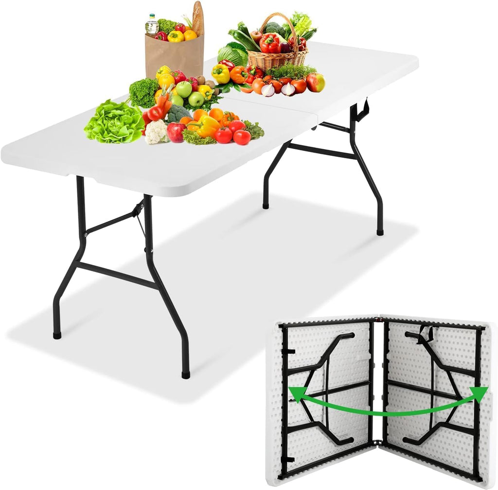 White 6FT Folding Table H2736