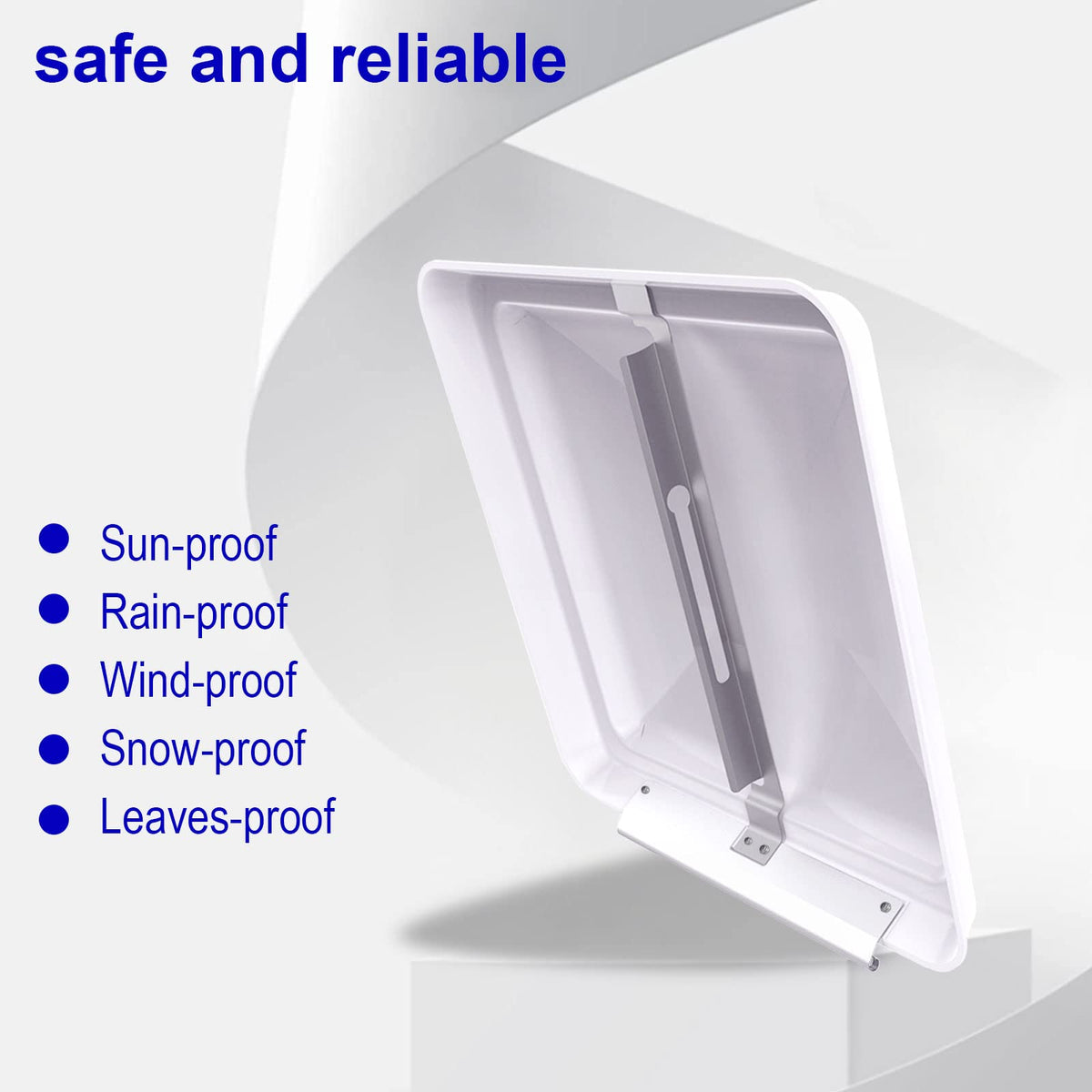 3 Packs 14" White RV Roof Vent Cover Replacement with 6" Fan Blade and 12 Volt Motor A825