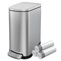 2.6 Gallon Stainless Steel Step Trash Can with Lid Q907