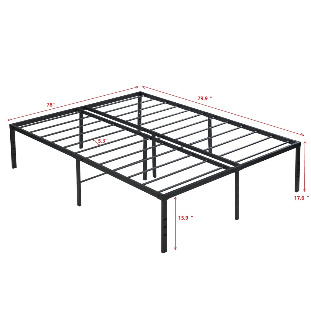 Black Queen Metal Platform Bed Frame G1015