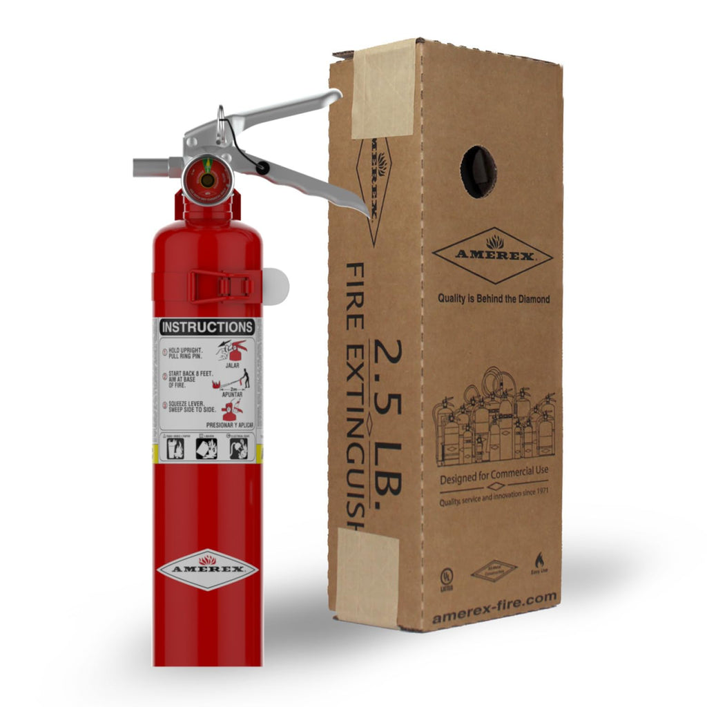 2.5 lb. ABC Dry Chemical Fire Extinguisher with Wall Bracket, 2 Pack U9812