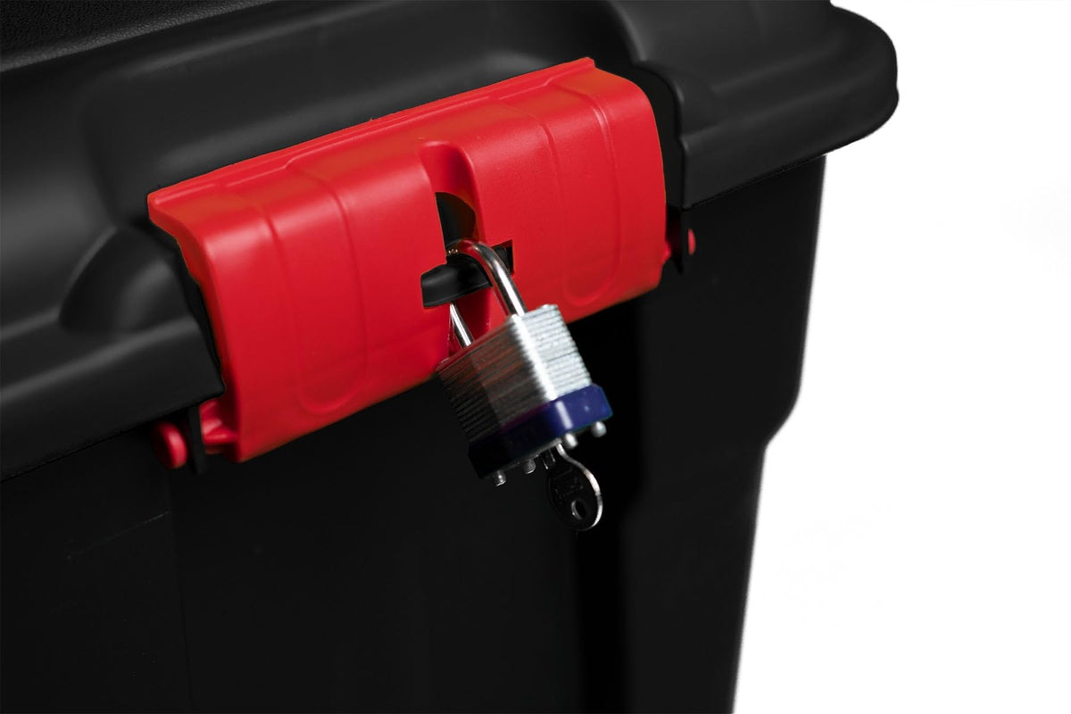 Black 17 Gallon Plastic Storage Footlocker L638516
