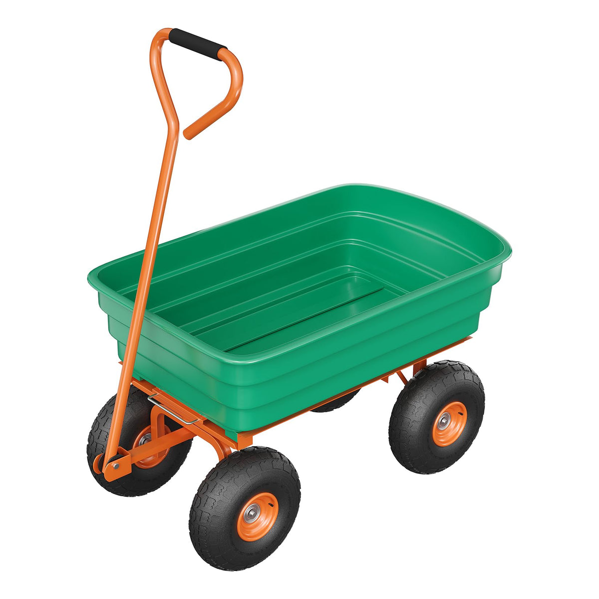 Heavy Duty 4 Cu Ft 1200Lbs Utility Wagon with 10" No-Flat Tires D838
