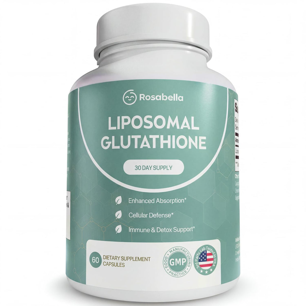 500mg Glutathione Supplement 60 Capsules L1631