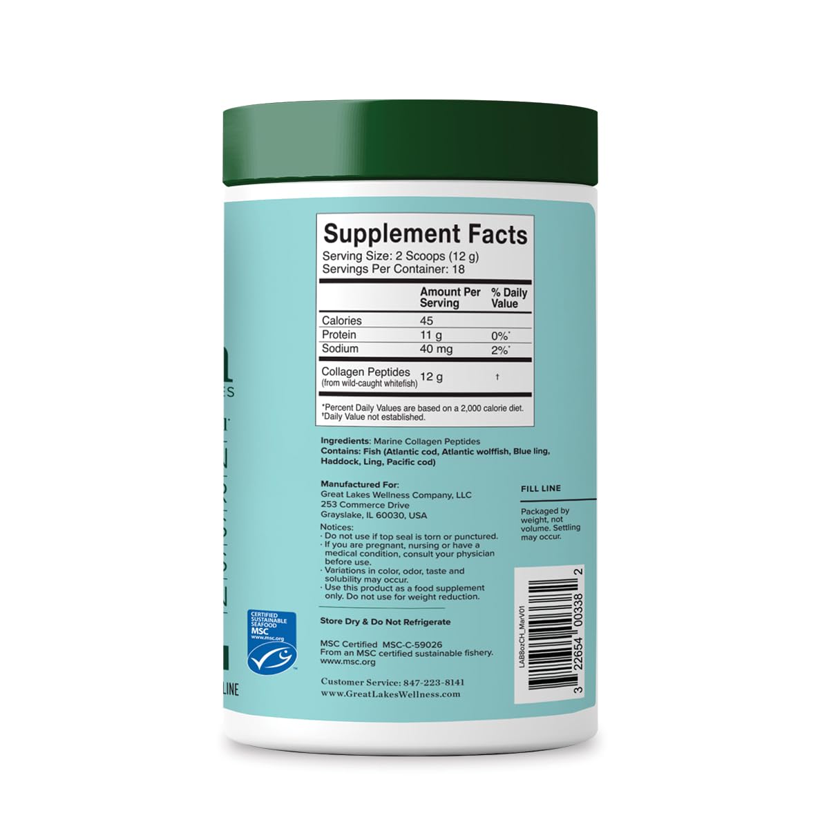Marine Collagen Peptides Unflavored 8 oz A3675