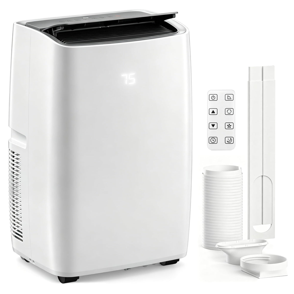 14000 BTU 5-in-1 Portable Air Conditioner with Remote Control and Window Kit M37827