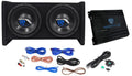 Dual 8" Car Subwoofer Enclosure with Mono Amp & Wiring Kit D922259