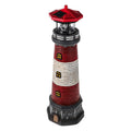 Solar Powered Lighthouse Rotating Beacon Red Resin D6085