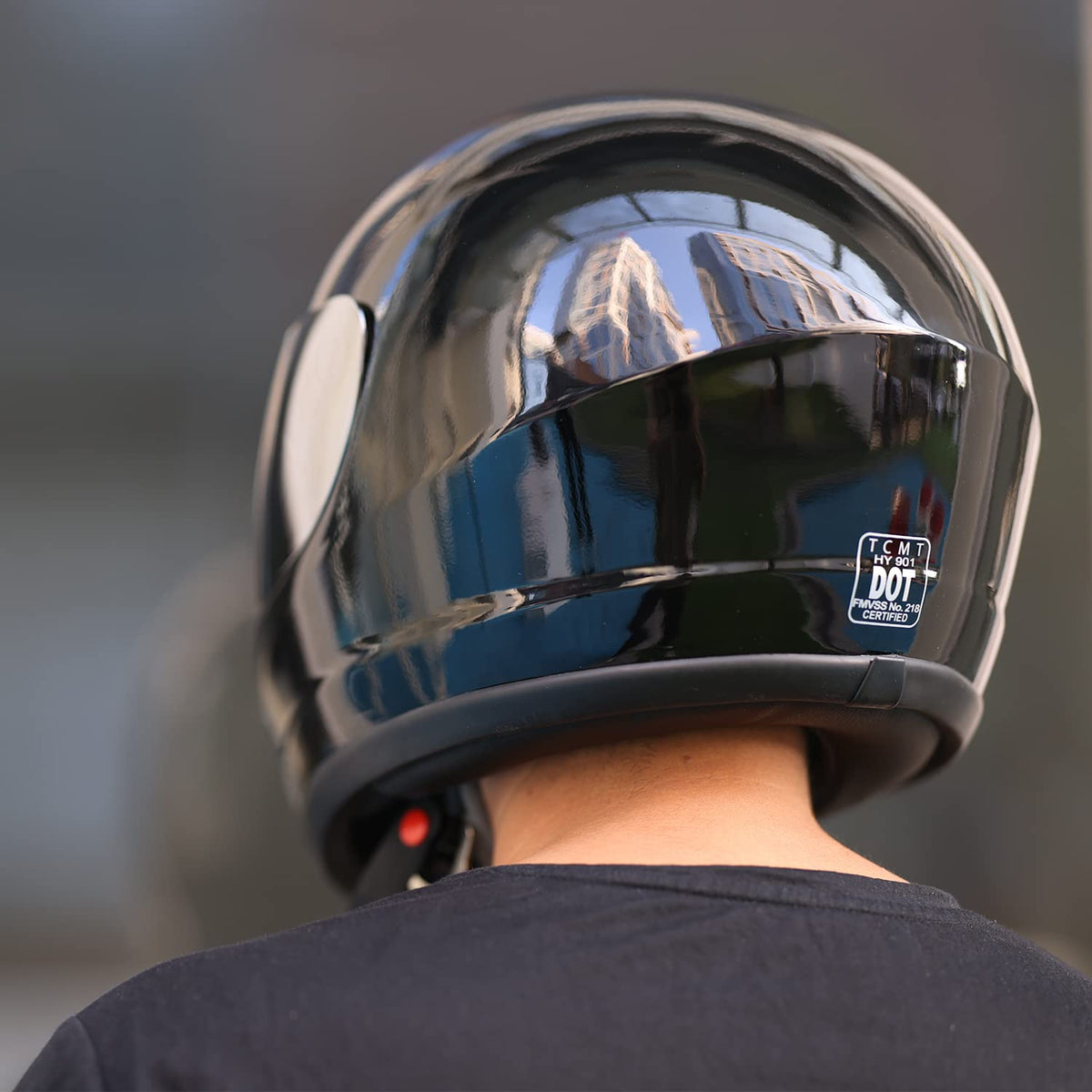 Gloss Black Full Face Motorcycle Helmet X75029