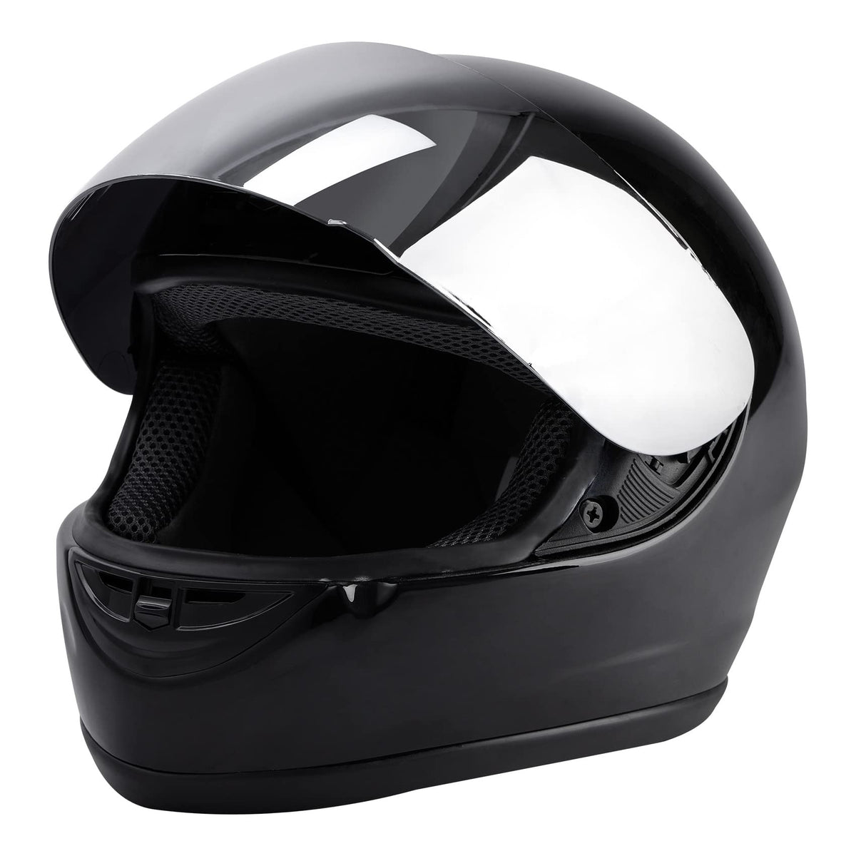 Gloss Black Full Face Motorcycle Helmet X75029