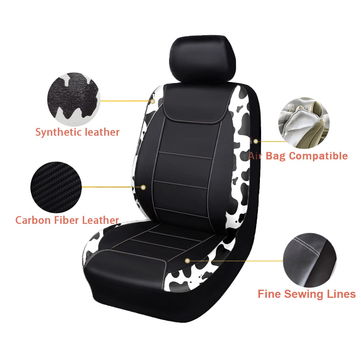 Water Proof Faux Leather Car Seat Covers Full Set K909265