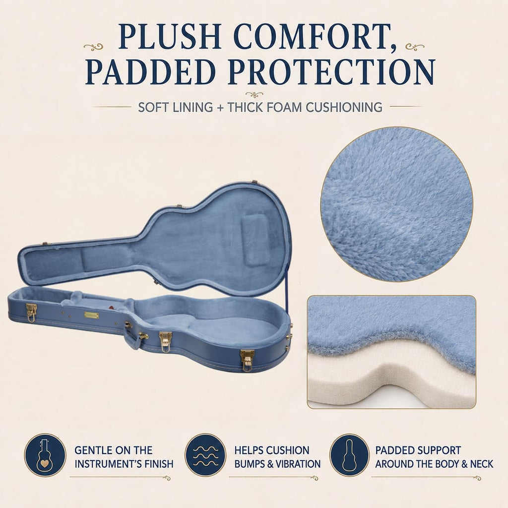 Smoke Blue Guitar Case for Semi-Hollow Electric Guitars X96978