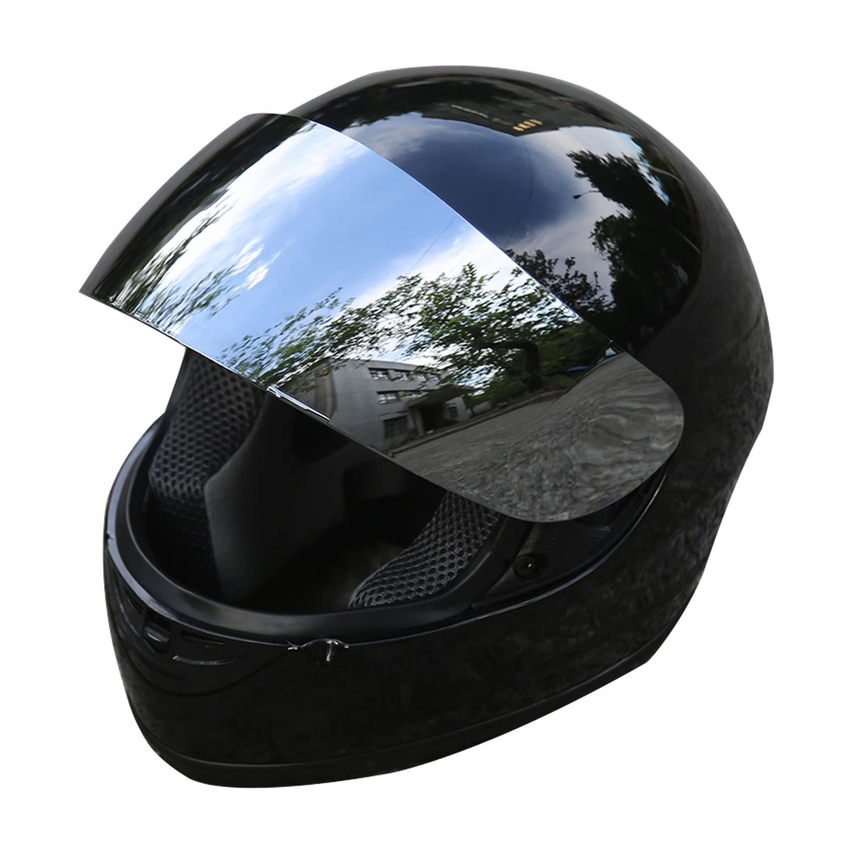 Gloss Black Full Face Motorcycle Helmet X75029