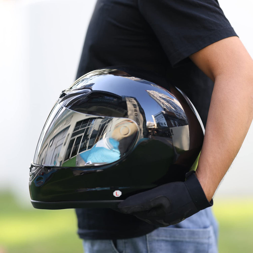 Gloss Black Full Face Motorcycle Helmet X75029