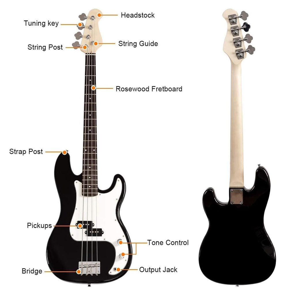 Full Size 4 String Electric Bass Guitar with Bag P341