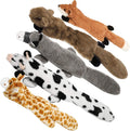 5 PCS Crinkle Plush Dog Squeaky Toys I715