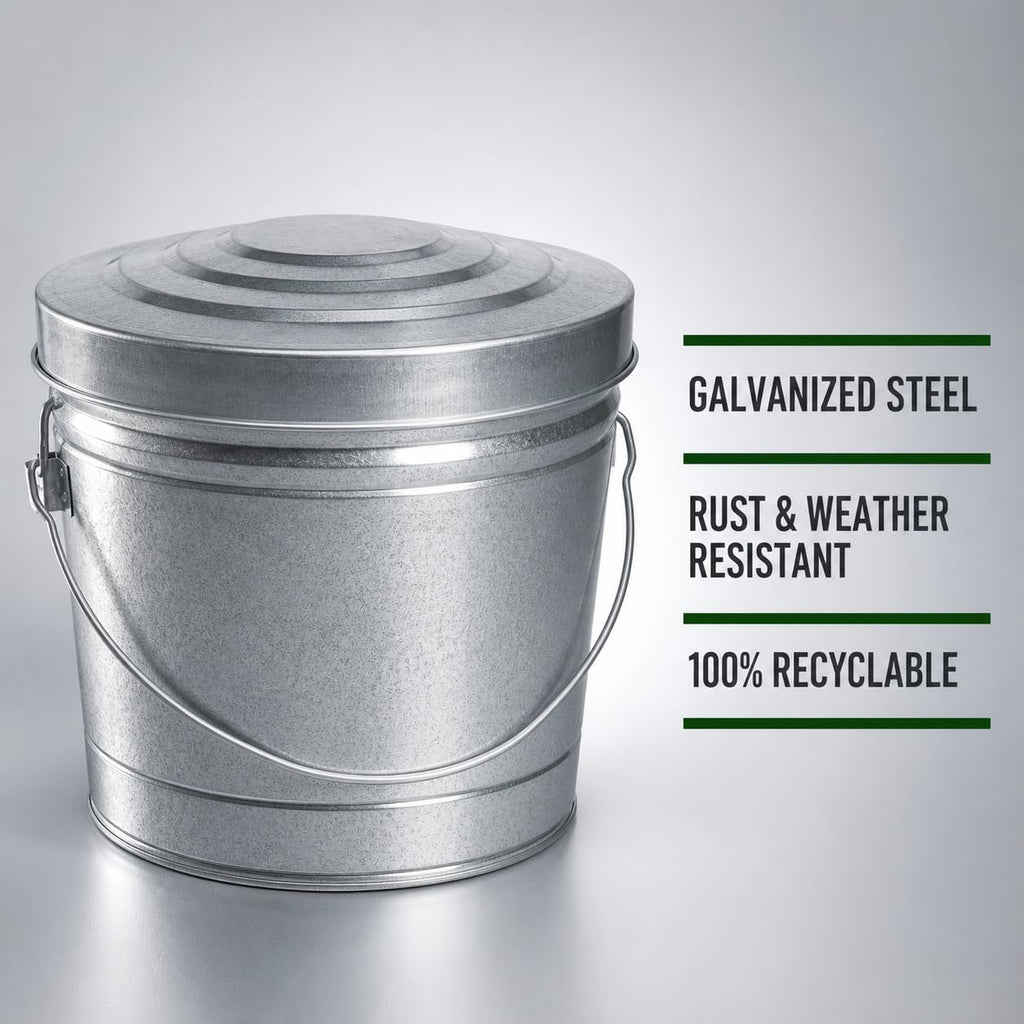6 Gallon Steel Locking Can with Wire Handle O846
