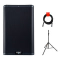 10" Powered 2000 Watt PA Loudspeaker with Speaker Stand and XLR Cable Z52863