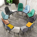 Orange Faux Leather Dining Chairs Set of 6 B225