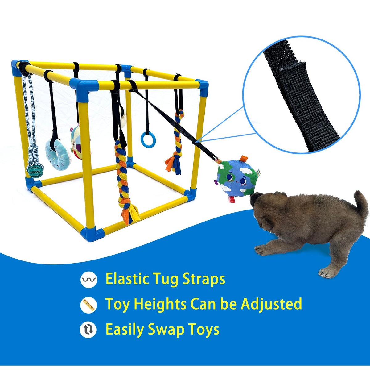 Puppy Play Gym with 8 Hanging Toys V10890