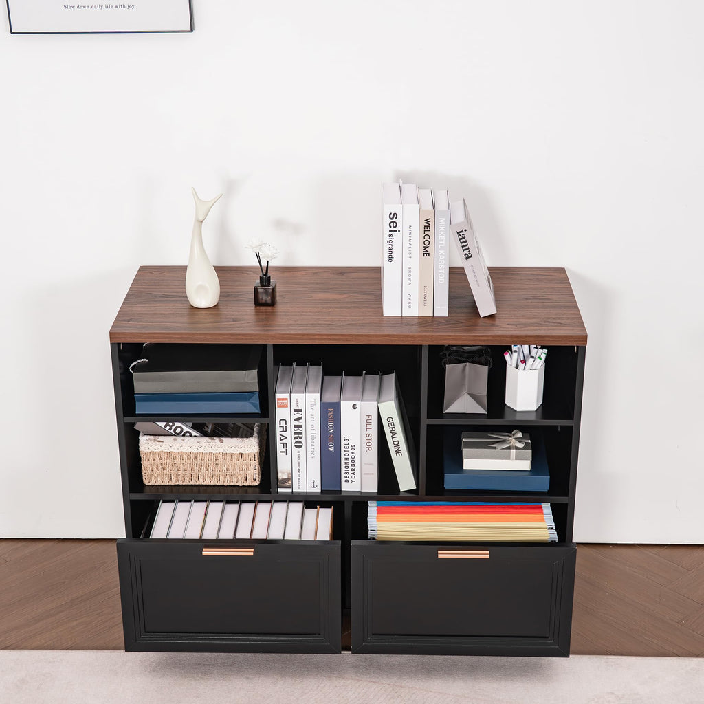 39.3" Lateral File Cabinet with Wheels, 2 Drawers K119