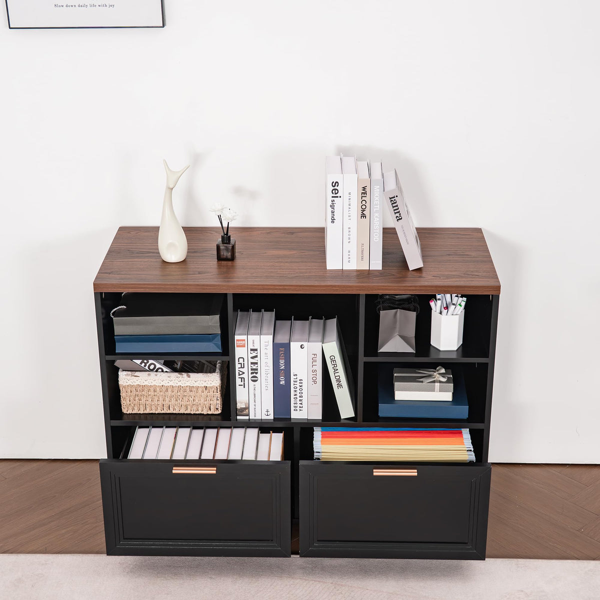 39.3" Lateral File Cabinet with Wheels, 2 Drawers K119