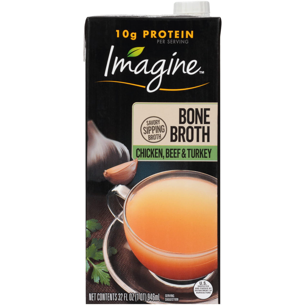 Bone Broth Chicken Beef Turkey 32 Oz Pack of 12 P12151