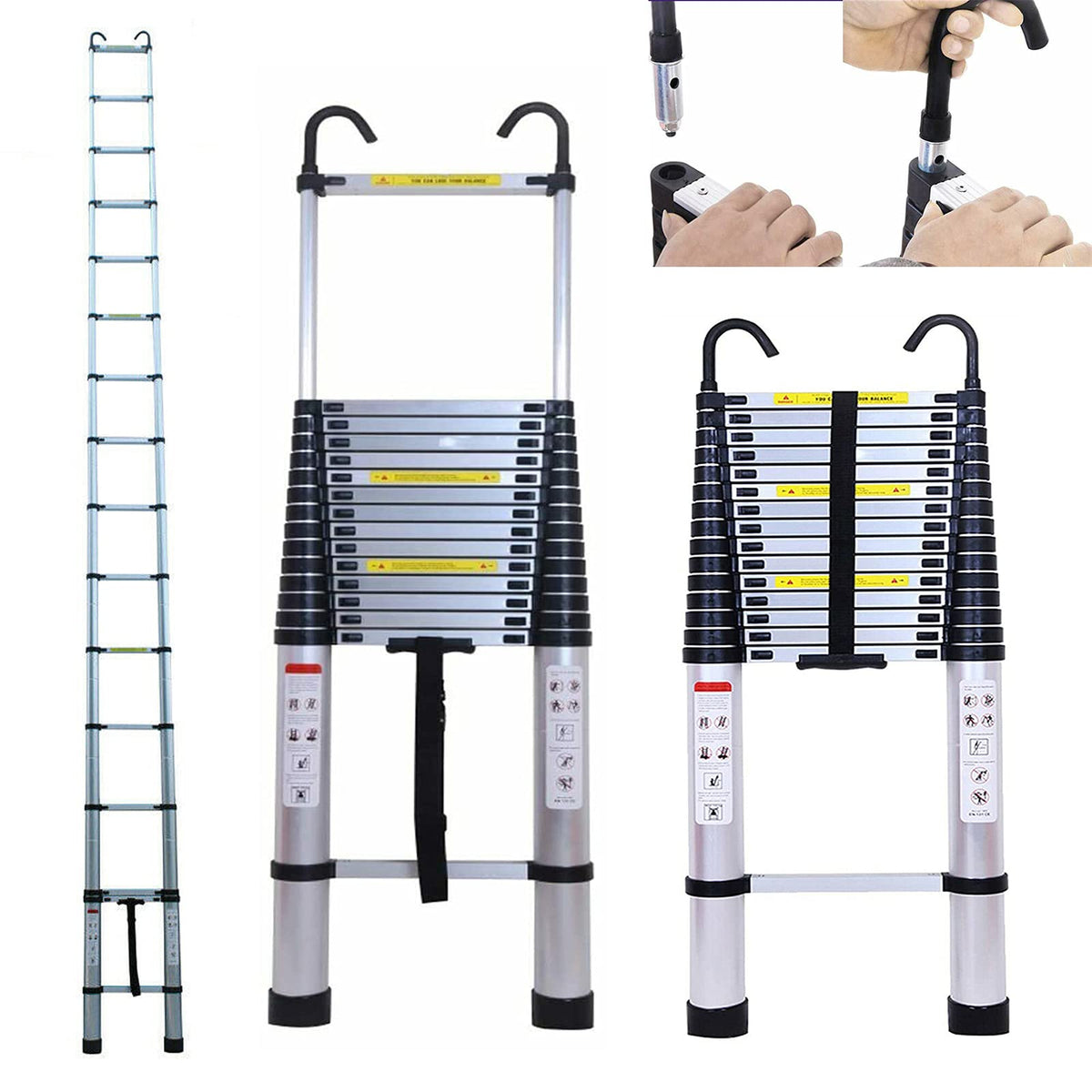 Telescoping Extension Ladder 20.34FT 330 Pound Capacity A401152