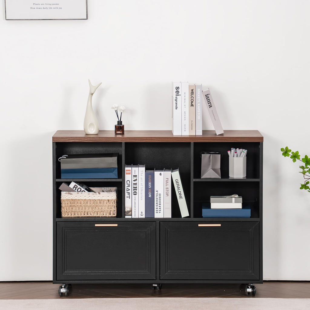 39.3" Lateral File Cabinet with Wheels, 2 Drawers K119