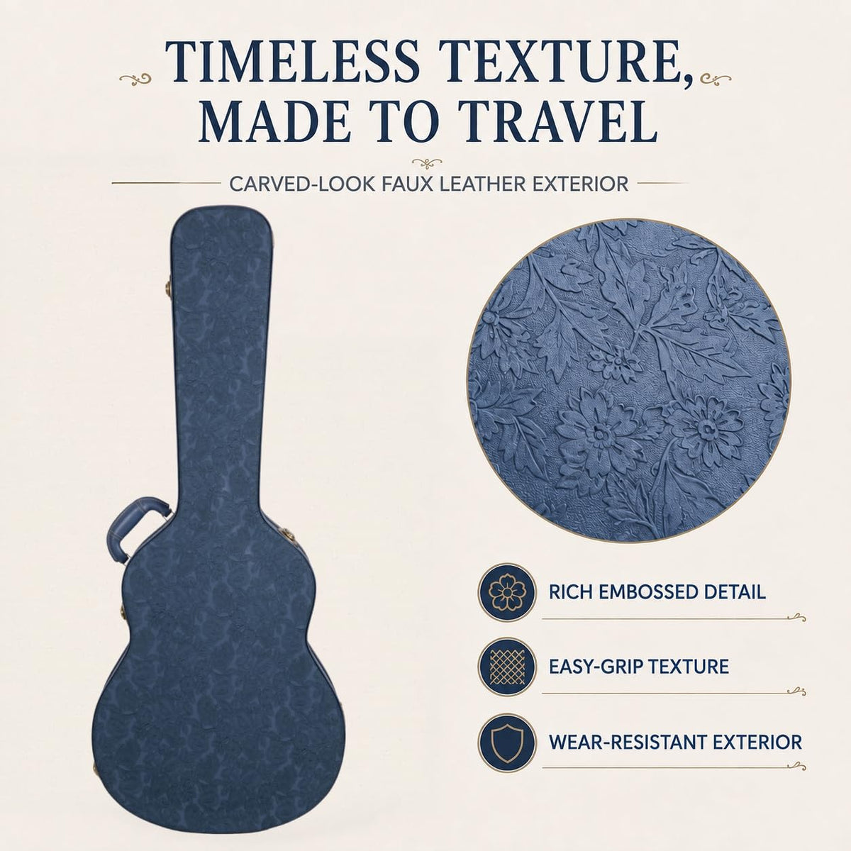 Smoke Blue Guitar Case for Semi-Hollow Electric Guitars X96978