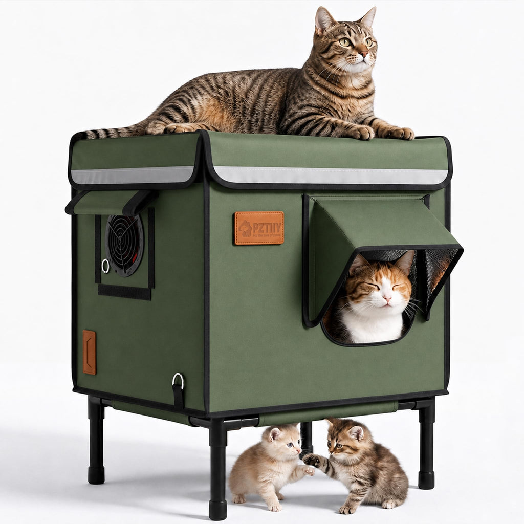 Waterproof Insulated Outdoor Cat House H3077