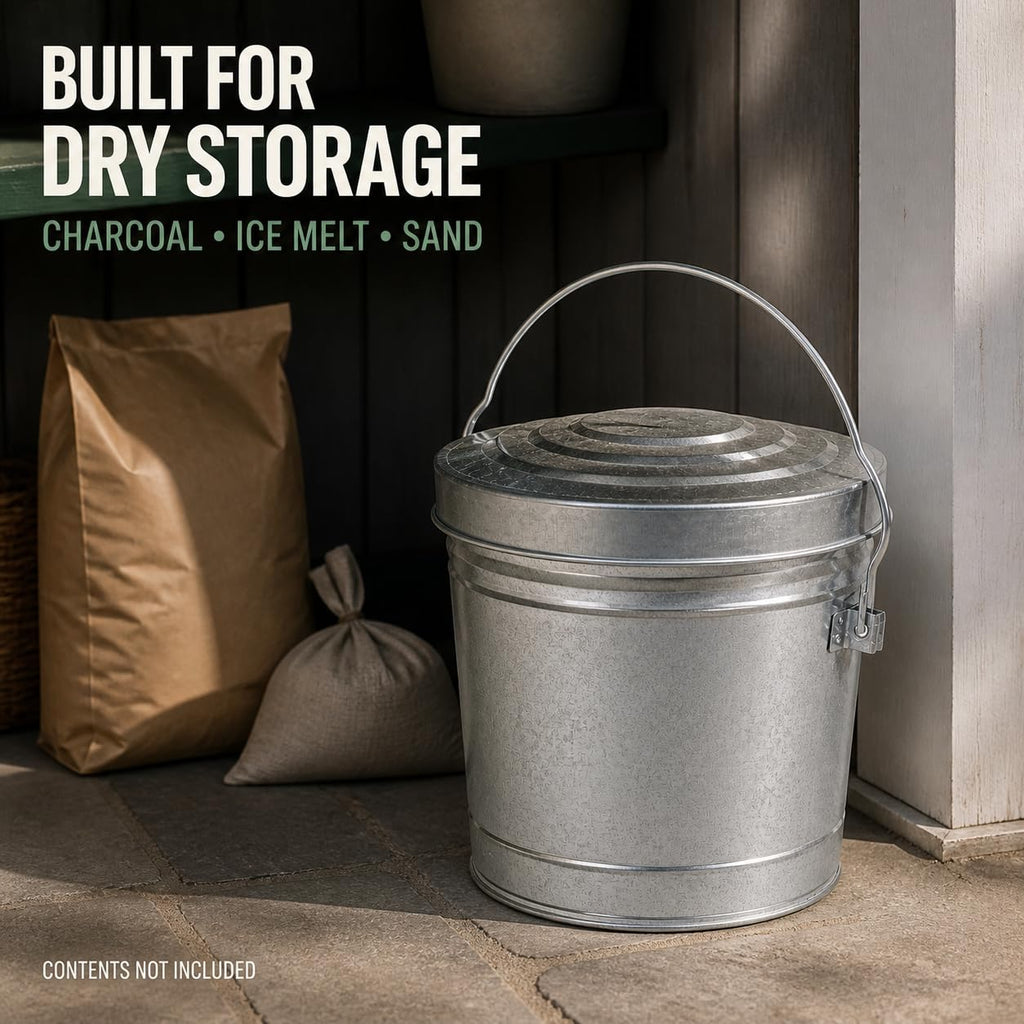 6 Gallon Steel Locking Can with Wire Handle O846