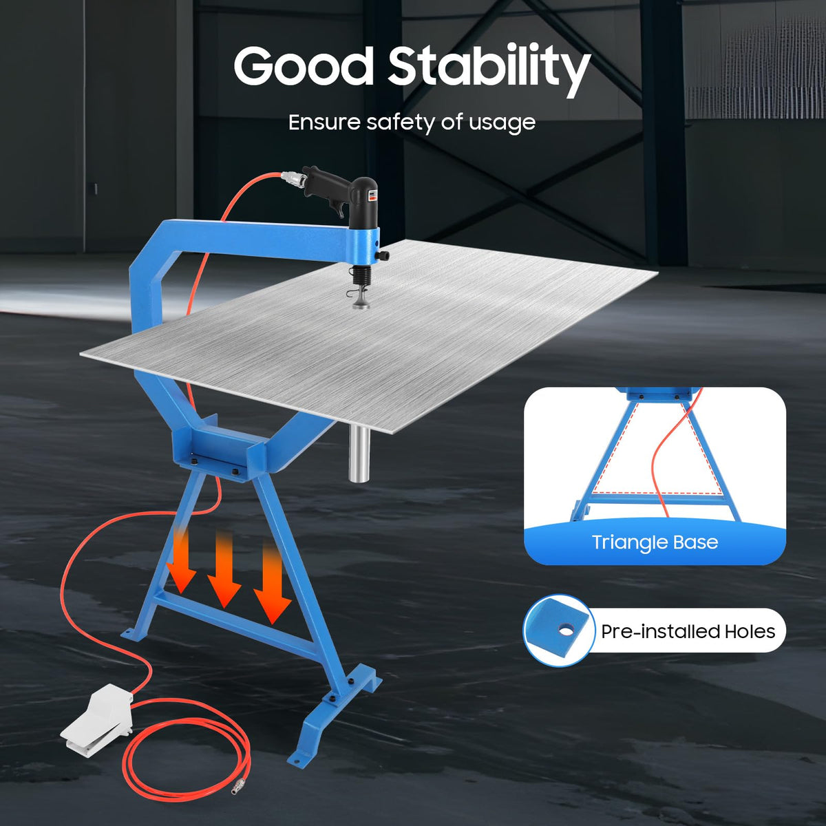 Pneumatic Planishing Hammer Sheet Metal Shaping Machine with Cast-Iron Stand U37920