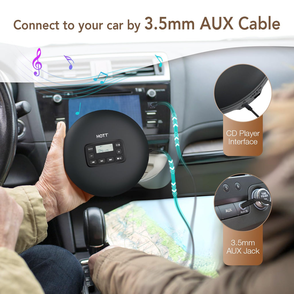 Portable CD Player with Anti-Skip Protection J92836