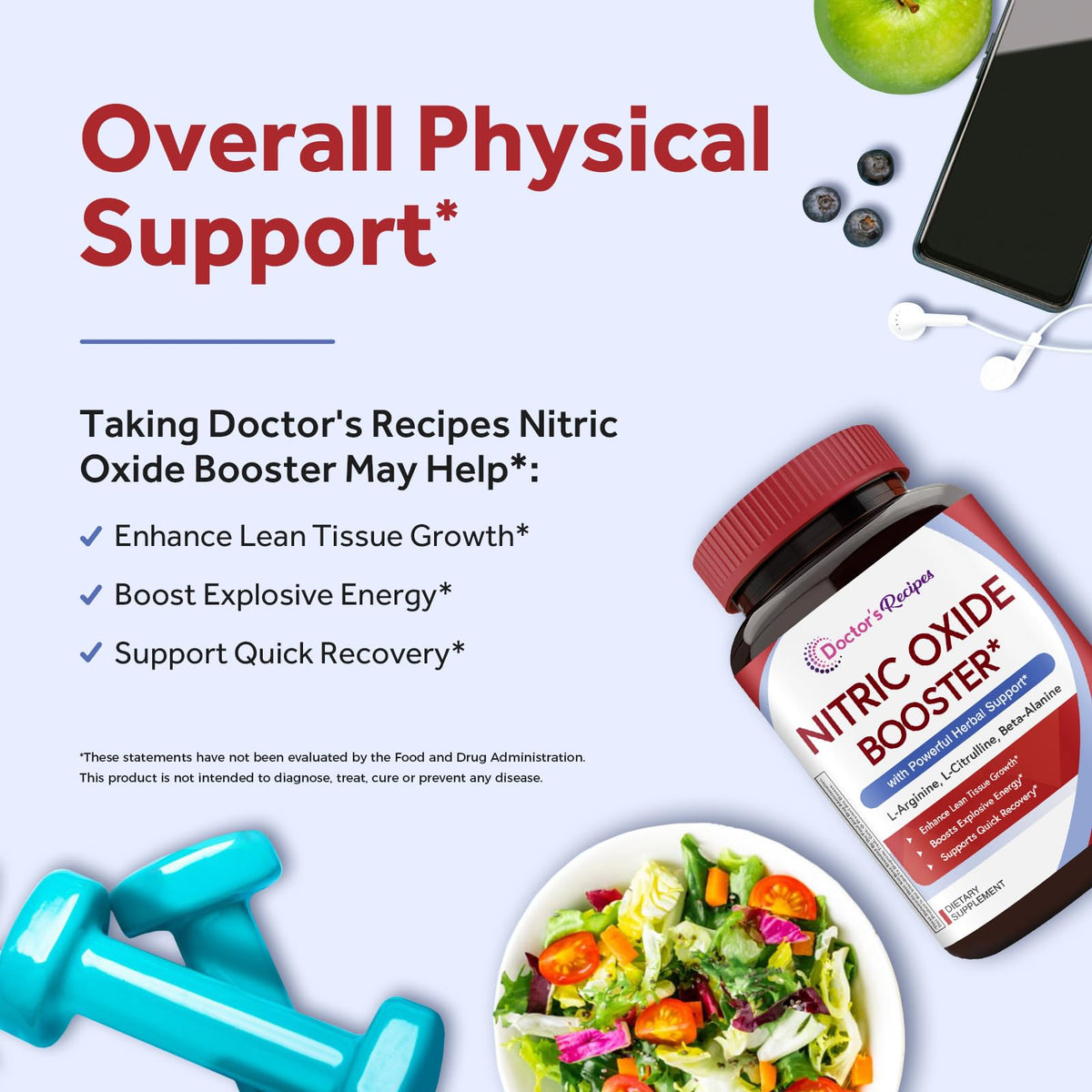 Nitric Oxide Booster 1380 mg 60 Vegan Caps E4992